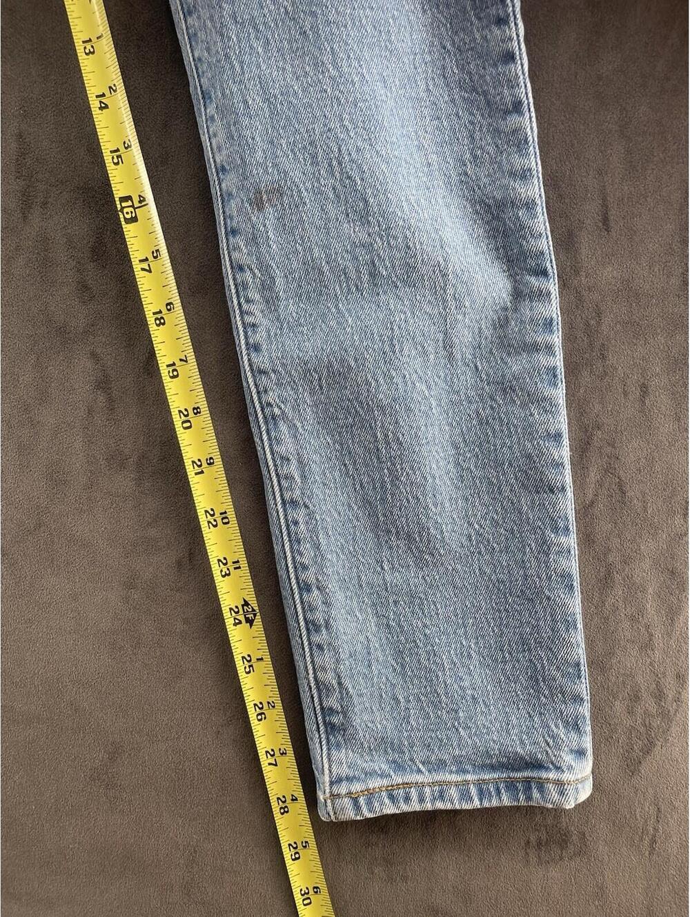 Levi’s Premium 501 Skinny Jeans Womens W26 L30 Light Wash Stretch Denim - Picture 11 of 11